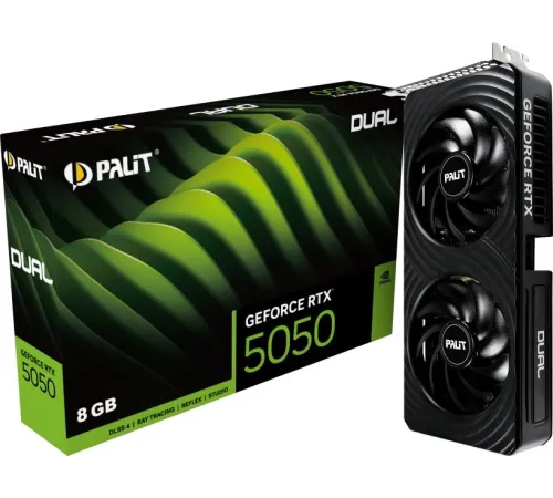 Видеокарта PCI-E Palit <RTX5050   8GB DUAL > GDDR6 128b, HDMI DPx3 NE65050019P1-GB2070D