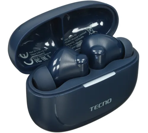 Гарнитура внутриканальные Tecno BD04 синий беспроводные bluetooth в ушной раковине (BD04 AIR MIDNIGHT BLUE)