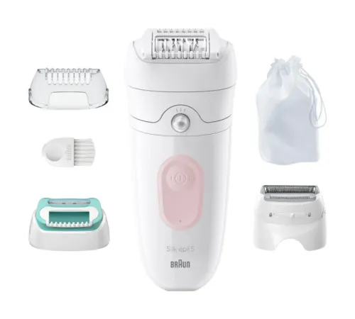 Эпилятор Braun SE5-050 скор.:2 насад.:4 от электр.сети от аккум. белый/розовый Эпилятор Braun SE5-050 скор.:2 насад.:4 от электр.сети от аккум. белый/розовый