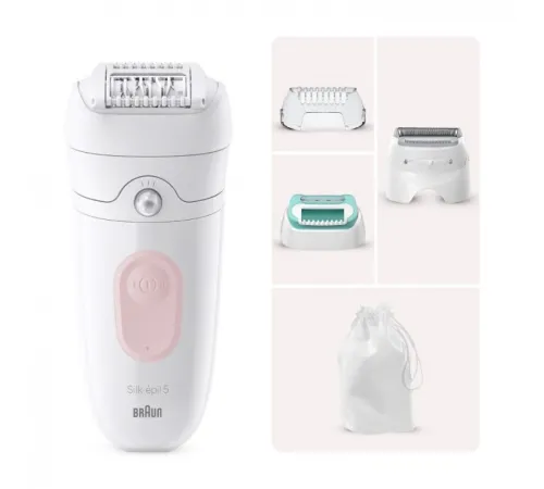 Эпилятор Braun SE5-050 скор.:2 насад.:4 от электр.сети от аккум. белый/розовый Эпилятор Braun SE5-050 скор.:2 насад.:4 от электр.сети от аккум. белый/розовый