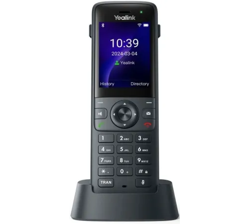 Беспроводной Wi-Fi SIP-телефон Yealink AX83H, экран 2.4", Wi-Fi 6, виброоповещение, Bluetooth, 3.5mm, Type-C, SNC, звук HD (AX83H)