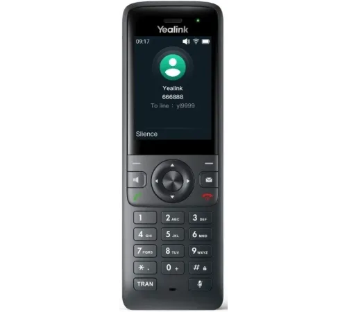 Беспроводной Wi-Fi SIP-телефон Yealink AX83H, экран 2.4", Wi-Fi 6, виброоповещение, Bluetooth, 3.5mm, Type-C, SNC, звук HD (AX83H)