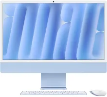 Apple iMac 24-inch 2024 [MWUF3X/A] (КЛАВ.РУС.ГРАВ.) Blue 24" Retina 4.5K {(4880x2520) M4 8C CPU 8C GPU/16GB/256GB SSD/рекоменд.переход.1979059/1991284} (A3247)