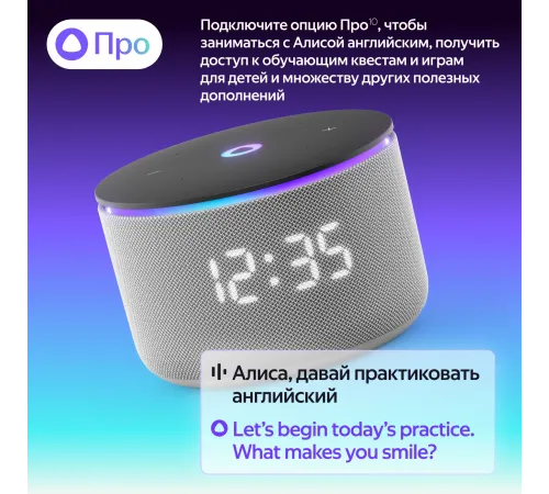 Умная колонка Яндекс Станция Мини 3 Про с Алисой, Zigbee, серый, YNDX-00059GRY Умная колонка Яндекс Станция Мини 3 Про с Алисой, Zigbee, серый, YNDX-00059GRY