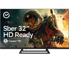 Телевизор LED Sber 32" SDX-32H2128 Салют ТВ черный HD 60Hz DVB-T DVB-T2 DVB-C DVB-S DVB-S2 USB WiFi Smart TV (RUS)