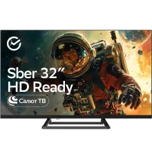 Телевизор LED Sber 32" SDX-32H2128 Салют ТВ черный HD 60Hz DVB-T DVB-T2 DVB-C DVB-S DVB-S2 USB WiFi Smart TV (RUS)