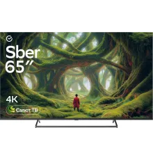 Телевизор LED Sber 65" SDX-65U4125 Салют ТВ черный 4K Ultra HD 60Hz DVB-T DVB-T2 DVB-C DVB-S DVB-S2 USB WiFi Smart TV (RUS)