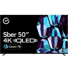 Телевизор QLED Sber 50" SDX-50UQ5234 Салют ТВ Frameless черный 4K Ultra HD 60Hz DVB-T DVB-T2 DVB-C DVB-S DVB-S2 USB WiFi Smart TV (RUS)