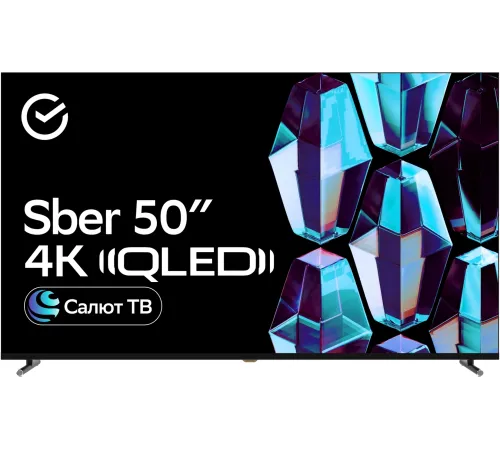 Телевизор QLED Sber 50" SDX-50UQ5234 Салют ТВ Frameless черный 4K Ultra HD 60Hz DVB-T DVB-T2 DVB-C DVB-S DVB-S2 USB WiFi Smart TV (RUS) Телевизор QLED Sber 50" SDX-50UQ5234 Салют ТВ Frameless черный 4K Ultra HD 60Hz DVB-T DVB-T2 DVB-C DVB-S DVB-S2 USB WiFi Smart TV (RUS)