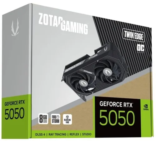 Видеокарта Zotac PCI-E 4.0 RTX 5050 TWIN EDGE OC NVIDIA GeForce RTX 5050 8Gb 128bit GDDR6 2602/17000 HDMIx1 DPx3 HDCP Ret Видеокарта Zotac PCI-E 4.0 RTX 5050 TWIN EDGE OC NVIDIA GeForce RTX 5050 8Gb 128bit GDDR6 2602/17000 HDMIx1 DPx3 HDCP Ret