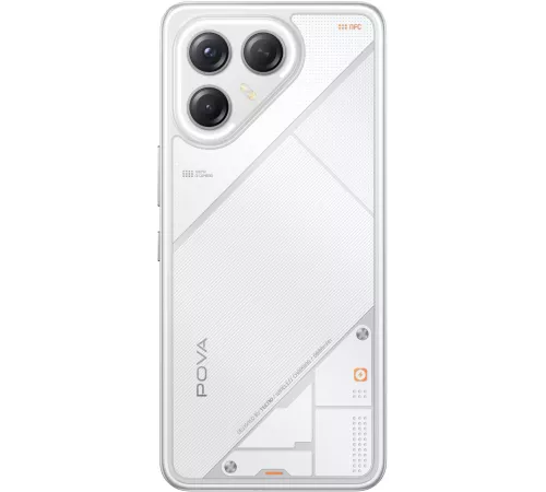 Смартфон Tecno Pova 7 Ultra 5G 256Gb 12Gb белый моноблок 3G 4G 6.8" 1080x2460 Android 14 50Mpix 802.11 a/b/g/n/ac NFC GPS GSM900/1800 Protect