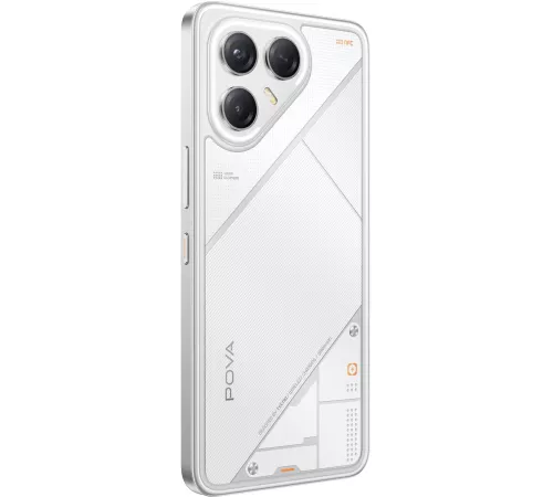 Смартфон Tecno Pova 7 Ultra 5G 256Gb 12Gb белый моноблок 3G 4G 6.8" 1080x2460 Android 14 50Mpix 802.11 a/b/g/n/ac NFC GPS GSM900/1800 Protect