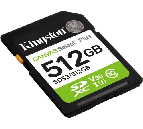 Флеш карта SDXC 512GB Kingston SDS3/512GB Canvas Select Plus w/o adapter