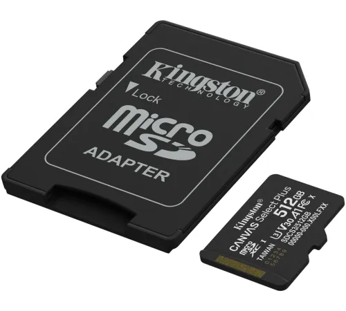 Флеш карта microSDXC 512GB Kingston SDCS3/512GB Canvas Select Plus + adapter