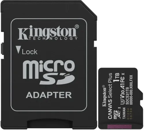 Флеш карта microSDXC 1TB Kingston SDCS3/1TB Canvas Select Plus + adapter