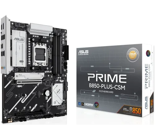 Материнская плата Asus PRIME B850-PLUS-CSM SocketAM5 AMD B850 4xDDR5 ATX AC`97 8ch(7.1) 2.5Gg RAID+HDMI+DP