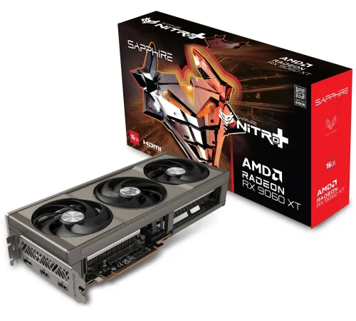 Видеокарта Sapphire PCI-E 5.0 11350-01-20G NITRO+AMD RADEON RX 9060 XT GAMING OC 16GB DUAL AMD Radeon RX 9060XT 16Gb 128bit GDDR6 2780/20000 HDMIx2 DPx2 HDCP Ret