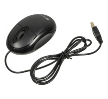Мышь Оклик 105S черный оптическая (800dpi) USB для ноутбука (3but)