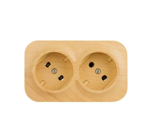 Quteo Розетка 2X2К без шт п/подкл ДЕРВ Legrand 782281