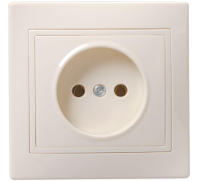 Iek ERK13-K33-10-DM РС10-2-ККм Розетка 1местн. без з/к без защ.штор. 10А КВАРТА (кремовый)