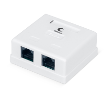 Cabeus WS-8P8C-Cat.5e-2 Розетка компьютерная RJ-45, категория 5e, двойная, внешняя, Dual IDC (WS-8P8C-Cat.5e-2)