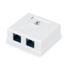 Cabeus WS-8P8C-Cat.5e-2 Розетка компьютерная RJ-45, категория 5e, двойная, внешняя, Dual IDC (WS-8P8C-Cat.5e-2)