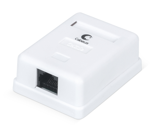 Cabeus WS-8P8C-Cat.5e-1 Розетка компьютерная RJ-45, категория 5e, одинарная, внешняя, Dual IDC (WS-8P8C-Cat.5e-1) Cabeus WS-8P8C-Cat.5e-1 Розетка компьютерная RJ-45, категория 5e, одинарная, внешняя, Dual IDC (WS-8P8C-Cat.5e-1)