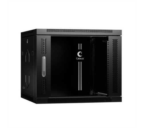 Cabeus SH-05F-9U60/35-BK Шкаф телекоммуникационный настенный 19" 9U 600x350x501mm (ШхГхВ) дверь стекло, цвет черный (RAL 9004) (SH-05F-9U60/35-BK) Cabeus SH-05F-9U60/35-BK Шкаф телекоммуникационный настенный 19" 9U 600x350x501mm (ШхГхВ) дверь стекло, цвет черный (RAL 9004) (SH-05F-9U60/35-BK)