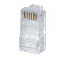 Cabeus 8P8C Коннектор RJ-45 под витую пару, категория 5e, универсальный, для проводников с толщ. по изол. до 1,05 мм (8P8C)