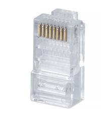 Cabeus 8P8C Коннектор RJ-45 под витую пару, категория 5e, универсальный, для проводников с толщ. по изол. до 1,05 мм (8P8C)