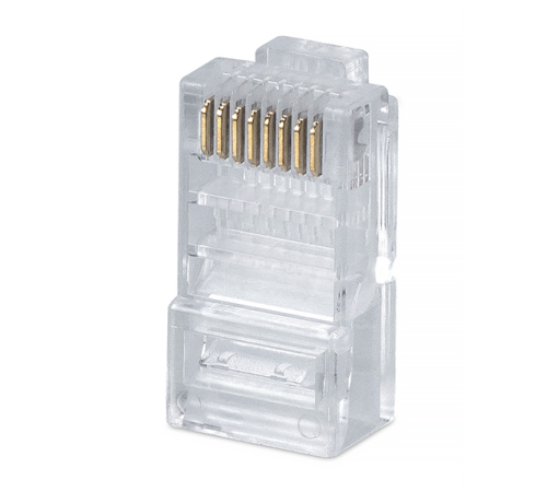 Cabeus 8P8C Коннектор RJ-45 под витую пару, категория 5e, универсальный, для проводников с толщ. по изол. до 1,05 мм (8P8C)