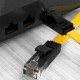 GCR Патч-корд PROF плоский прямой 3.0m, UTP медь кат.6, желтый+черный, 30 AWG, ethernet high speed 10 Гбит/с, RJ45, T568B, GCR-52095 Greenconnect GCR-52095