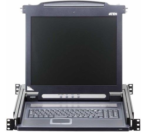 ЖК-монитор 17" с клавиатурой, выдвижной, 1U, RAL 7021 ATEN CL1000M (CL1000MR)