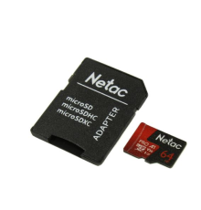 Карта памяти Netac MicroSD card P500 Extreme Pro 64GB, retail version w/SD adapter