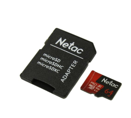 Карта памяти Netac MicroSD card P500 Extreme Pro 64GB, retail version w/SD adapter Карта памяти Netac MicroSD card P500 Extreme Pro 64GB, retail version w/SD adapter