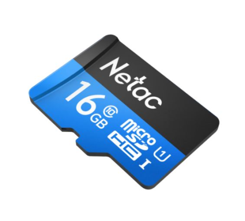 Карта памяти Netac MicroSD card P500 Standard 16GB, retail version w/SD adapter