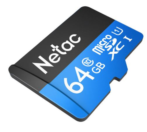 Карта памяти Netac MicroSD card P500 Standard 64GB, retail version w/SD adapter
