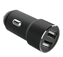 Unico Автомобильное ЗУ, 2xUSB 2.0, 2,4A, вх 12-24В, вых 5V/3A ,9V/2A ,12V/1.5A, металл, QC 3.0, защита от КЗ, черный, RTL BOX (CCQCUNC)