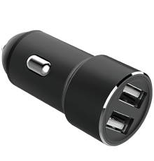 Unico Автомобильное ЗУ, 2xUSB 2.0, 2,4A, вх 12-24В, вых 5V/3A ,9V/2A ,12V/1.5A, металл, QC 3.0, защита от КЗ, черный, RTL BOX (CCQCUNC)