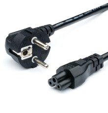 Кабель питания GoPower евровилка CEE 7/7-IEC 320 C5 1.8м ПВХ 0.75мм черный (1/10/160) GoPower CEE 7 / 7-IEC 320 C5 1.8 м (00-00024056)