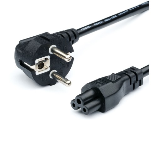 Кабель питания GoPower евровилка CEE 7/7-IEC 320 C5 1.8м ПВХ 0.75мм черный (1/10/160) GoPower CEE 7 / 7-IEC 320 C5 1.8 м (00-00024056)