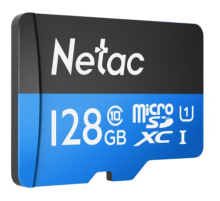 Карта памяти Netac P500 Standard MicroSDXC 128GB U1/C10 up to 90MB/s, retail pack with SD Adapter