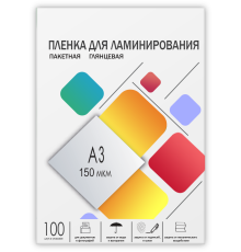 Пленка 303х426 (150 мик) 100 шт. Гелеос Пленка для ламинирования A3, 303х426 (150 мкм) глянцевая 100шт, ГЕЛЕОС [LPA3-150]