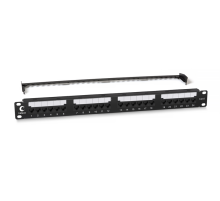 Cabeus PL2-24-Cat.6-Dual IDC Патч-панель 19" (1U), 24 порта RJ-45, категория 6, Dual IDC, с задним кабельным организатором, new (PL2-24-Cat.6-Dual)