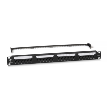 Cabeus PL2-24-Cat.6-Dual IDC Патч-панель 19" (1U), 24 порта RJ-45, категория 6, Dual IDC, с задним кабельным организатором, new (PL2-24-Cat.6-Dual)