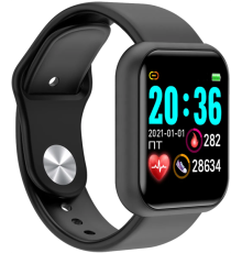 Фитнес браслет квадратный iceline black hs6620c display: 1.3inch IRBIS Iceline Black HS6620C Display: 1.3inch TFT color screen Touch type: single point touch Battery: 150mAh Color Black (Iceline_B)