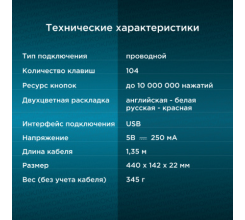 Клавиатура Oklick 90M черный USB [402127]