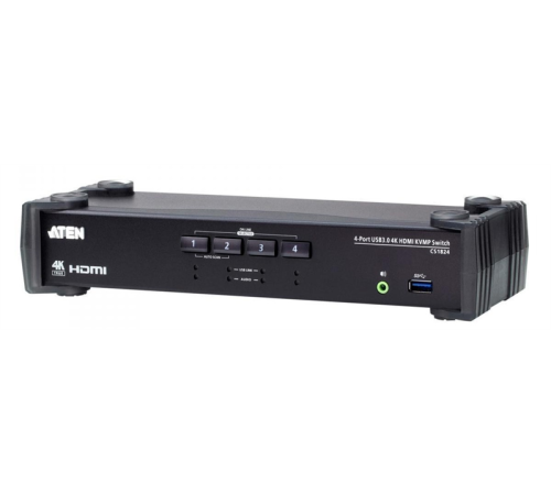 Квм перевключатель ATEN 4-Port USB 3.0 4K HDMI KVMP™ Switch (CS1824-AT-G)