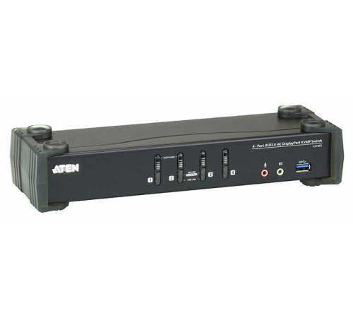 Квм переключатель ATEN 4P USB 4K DP/F. Audio KVMP/USB3.0 Switch (CS1924-AT-G)