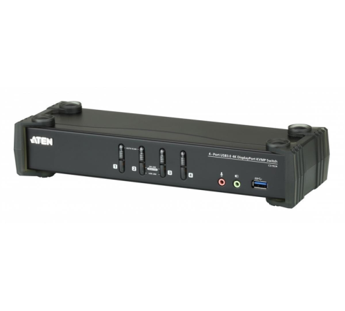 Квм переключатель ATEN 4P USB 4K DP/F. Audio KVMP/USB3.0 Switch (CS1924-AT-G)
